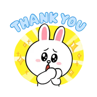 🙏 THANK YOU gracias, lindo, conejo, gratitud, adorable whatsapp sticker