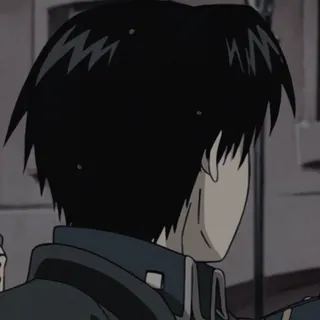 💙 Roy Mustang Fullmetal Alchemist anime, reaction, annoyed, angry, vein, frustration, roy mustang, fullmetal alchemist telegram sticker