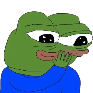 🤭 Pepe the Frog пепе, лягушка, мем, интернет мем whatsapp sticker