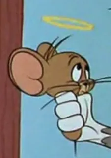 👼 Jerry Mouse Tom and Jerry cartoon, mouse, animal, classic, funny, character telegram sticker