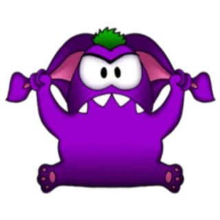 😠 monster, purple, cartoon, angry, creature, funny telegram sticker