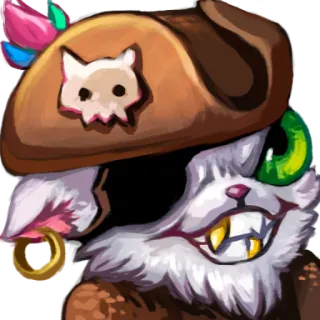 😈 pirate, cat, cartoon, animal, skull, hat telegram sticker