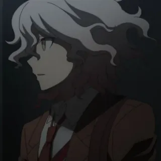 🤨 Nagito Komaeda Danganronpa anime, video game, character, nagito komaeda, danganronpa, white hair, anime character telegram sticker