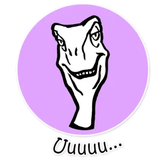 😋 Ouuuu... cartoon, dinosaur, character, funny telegram sticker