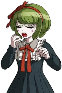 🌟 Monaca Towa Danganronpa Anime, Danganronpa, Monaca Towa, Piangendo, Triste, Personaggio telegram sticker