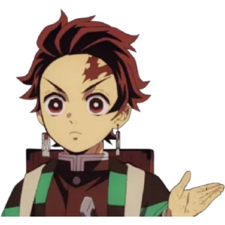 😁 Tanjiro Kamado Demon Slayer anime, demon slayer, tanjiro, character, manga, illustration telegram sticker