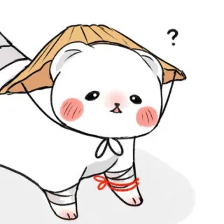 🤓 ? животное, милый, вопрос, мультфильм, кошка whatsapp sticker