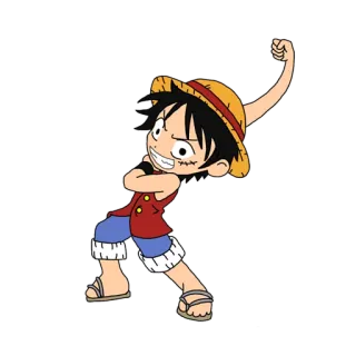 👊 Luffy One Piece anime, one piece, luffy, cartoon, sticker, monkey d luffy, pirate, straw hat telegram sticker