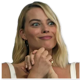 😲 femme, blonde, actrice, portrait, personne, visage, émotion whatsapp sticker