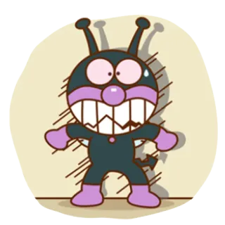 😱 Baikinman Anpanman Kartun, Penjahat, Anime, Stiker, Baikinman telegram sticker
