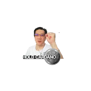 ☺️ HOLD CARDANO crypto, cardano, ada, cryptocurrency, hold, investment, finance telegram sticker