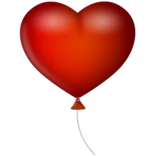 ❣ coração, balão, vermelho, amor, valentim, celebração, romântico telegram sticker