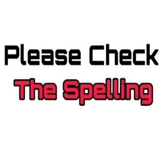 🙏 Please Check The Spelling ortografia, controllo, tipografia, testo, grammatica telegram sticker