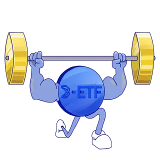 🏋️ -ETF ยกน้ำหนัก, ออกกำลังกาย, ฟิตเนส, การ์ตูน, ความแข็งแรง, ETF telegram sticker