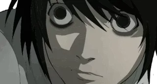🤔 L Lawliet Death Note 애니메이션, L, 데스노트, 탐정, 캐릭터, 만화 whatsapp sticker