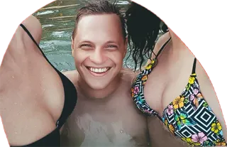 💑 natación, bikini, piscina, verano, retrato, agua telegram sticker