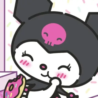 🕸 Kuromi kawaii, cute, donut, sanrio, kuromi telegram sticker