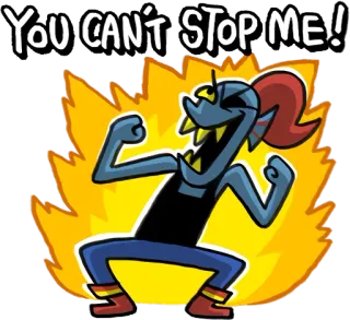 🔥 Undyne Undertale YOU CAN'T STOP ME! jeu vidéo, Undertale, Undyne, détermination, animé, jeux vidéo telegram sticker
