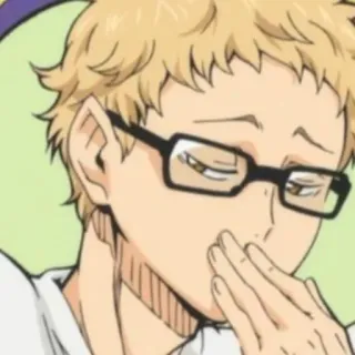 🍙 Kei Tsukishima Haikyuu!! anime, haikyuu, kei tsukishima, tsukishima telegram sticker