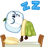 😴 ZZ сон, спать, подушка, кровать, мультфильм, дремать, отдых telegram sticker