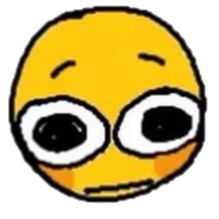 😳 Emoji, Visage, Triste, Expression, Sticker telegram sticker
