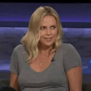 🏹 Charlize Theron actriz, celebridad, rubia, mujer telegram sticker
