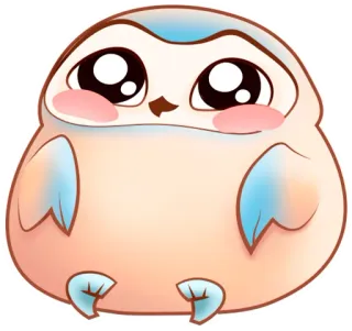 😊 Porg Porg, Star Wars, słodki, ptak, zwierzę, naklejka telegram sticker
