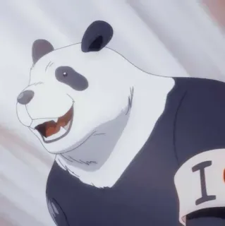 🎭 animal, panda, fofo, desenho animado, sorrindo, urso telegram sticker