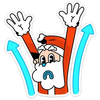 🎅 Santa Claus ซานต้า, คริสต์มาส, การ์ตูน, ภาพประกอบ, วันหยุด, เทศกาล telegram sticker