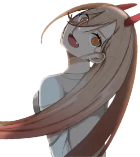 😸 Power Chainsaw Man anime, manga, demon, girl, horns telegram sticker