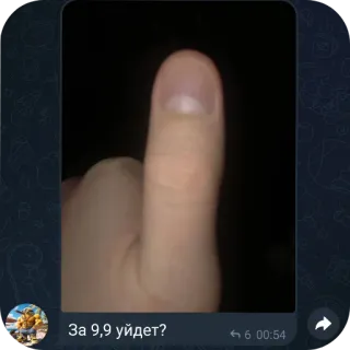 ✋ За 9,9 уйдет? middle finger, rude, offensive, gesture, hand telegram sticker