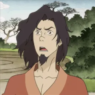 😨 Iroh Avatar: The Last Airbender cartoon, avatar, iroh, uncle iroh, surprised, tea, funny telegram sticker