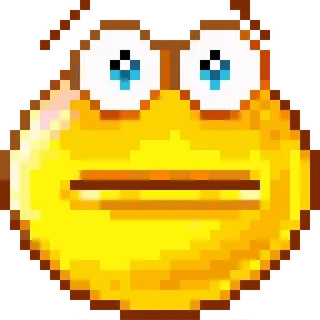 😨 Emoji, Insekt, Gelb, Käfer, Pixelkunst, Lustig, Aufkleber whatsapp sticker