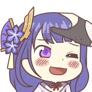 🥰 Raiden Shogun Genshin Impact Anime, Genshin Impact, Raiden Shogun, Chibi, Lindo telegram sticker