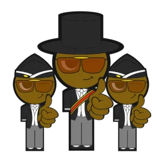 👍 coffin dance, funérailles, mème, porteurs cercueil, drôle, danse, célébration telegram sticker