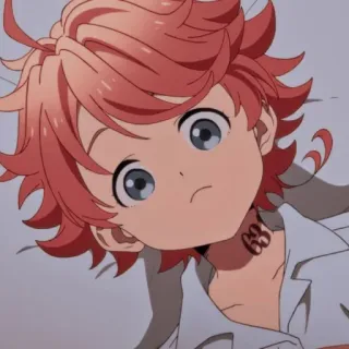 ⛓ Emma The Promised Neverland Anime, Personaje, Emma, The Promised Neverland, Dibujos animados, Fanart telegram sticker