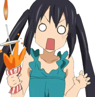 😱 Akiyama Mio K-On! 动漫, 女孩, 震惊, 轻音少女, 秋山澪 telegram sticker