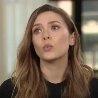 🌻 elizabeth olsen, attrice, celebrità, ritratto, donna telegram sticker