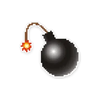 💣 bom, vụ nổ, nguy hiểm, hoạt hình, vũ khí telegram sticker
