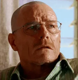 🌓 Walter White Breaking Bad bald, glasses, man, serious, tv telegram sticker