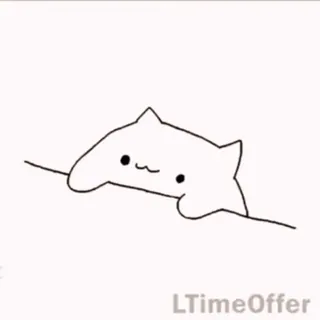 👀 LTimeOffer Katze, niedlich, Tier, Zeichnung, Cartoon, lustig telegram sticker
