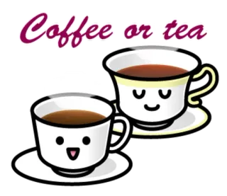 🤔 Coffee or tea coffee, tea, beverage, drink, cute, kawaii telegram sticker