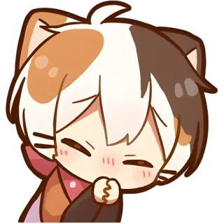 🙏 Catboy, Anime, Chibi, Fofo, Adesivo whatsapp sticker