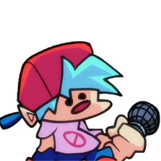 😮 Boyfriend Friday Night Funkin' friday night funkin, music, indie game, character, boyfriend whatsapp sticker
