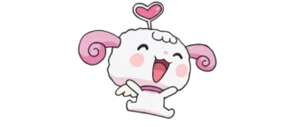 🦋 cute, kawaii, character, pink, heart, cartoon telegram sticker