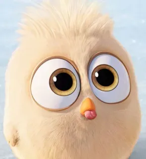 😜 schattig, vogel, kuiken, geel, dier, cartoon whatsapp sticker