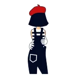 Mime Girl telegram stickers
