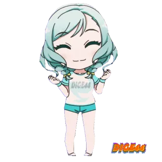 🥉 DICE44 动漫, 卡通, 角色, 女孩 whatsapp sticker