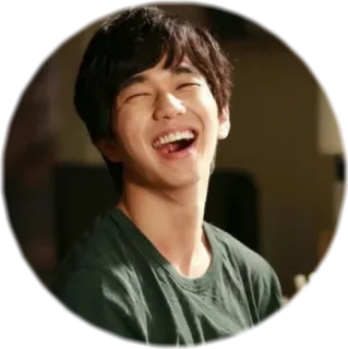 😂 ridere, sorridere, asiatico, uomo, ritratto telegram sticker