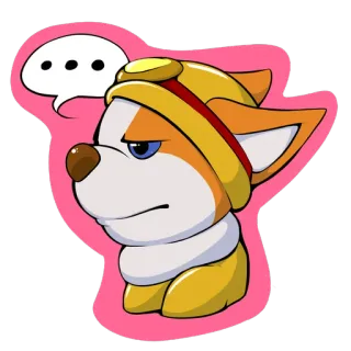 😒 dog, cartoon, sticker, animal, character, cute telegram sticker